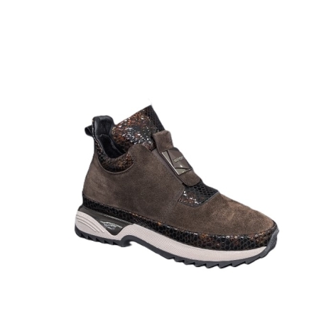 Дамски ежедневни боти / естествена кожа /  735-05/ кафяво