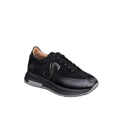 Women's sneakers / genuine leather / anatomical insole / black / 71832