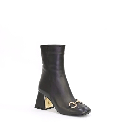 Дамски елегантни боти / естествена кожа/ 72083/черно