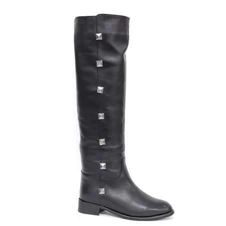 Дамски ежедневни ботуши /естествена кожа /7400178/черно