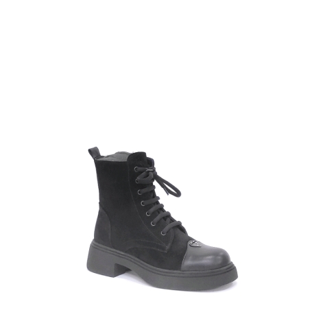 Дамски ежедневни боти / естествена кожа /  7804/черно