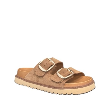 Дамски чехли / естествена кожа / анатомична стелка / таба /759