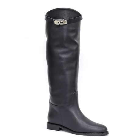 Дамски ежедневни ботуши/естествена  кожа / 73419/черно