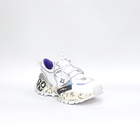 Женские кроссовки из натуральной кожи с анатомической стелькой белого /73191