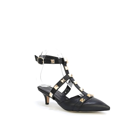 Women's elegant shoes made of eco leather in black/7582