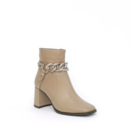 Дамски елегантни боти / естествена кожа/ 72110/ визон