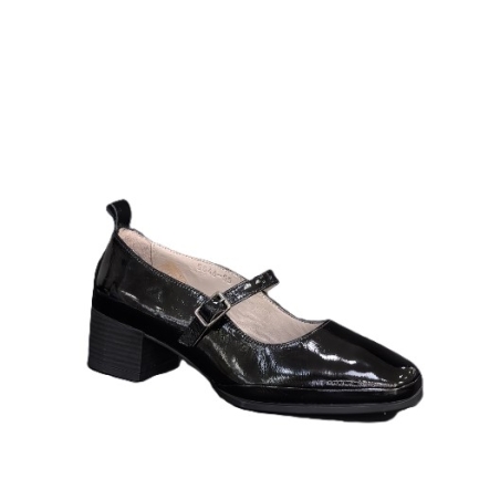 Дамски елегантни обувки / естествена кожа /  анатомична стелка /черни /756-46