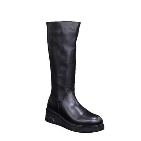 Дамски ежедневни ботуши / естествена кожа /черно /723-11