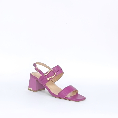 Дамски елегантни сандали / естествена кожа / лилаво/7477