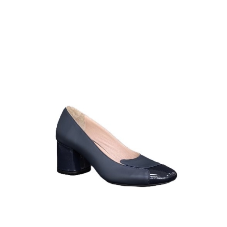 Дамски елегантни обувки / естествена кожа / синьо /717-33