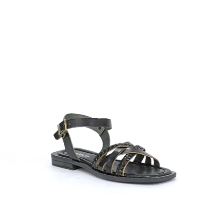 Дамски сандали / естествена кожа / черно /7444