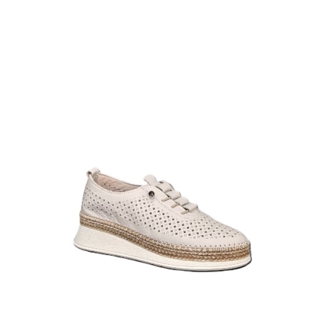 Дамски ежедневни обувки / естествена кожа /анатомична стелка /бежаво  /736