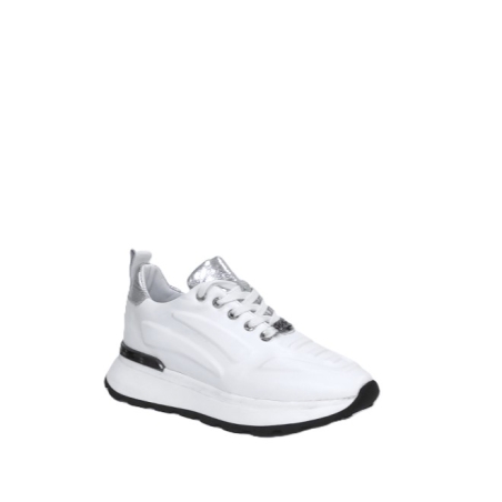 Women's sneakers / natural  leather / white / anatomical insole /711-08