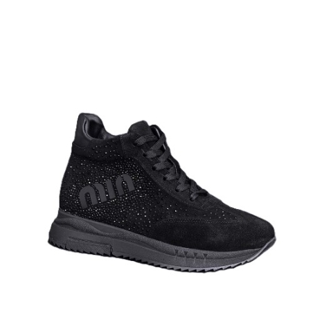 Дамски ежедневни боти / естествена кожа /  718-68/ черно