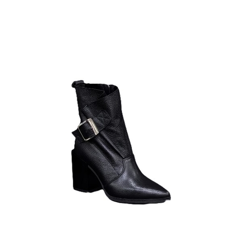 Дамски елегантни боти/ естествена  кожа / 720-88/черно