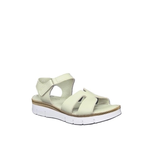 Дамски сандали / анатомична стелка / естествена кожа / зелено   /7366