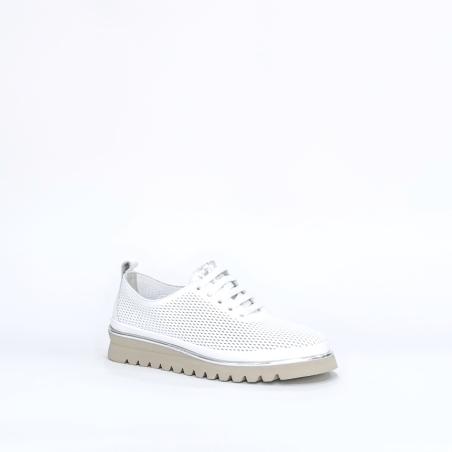 Women's casual shoes / natural  leather / anatomical insole / white/71019