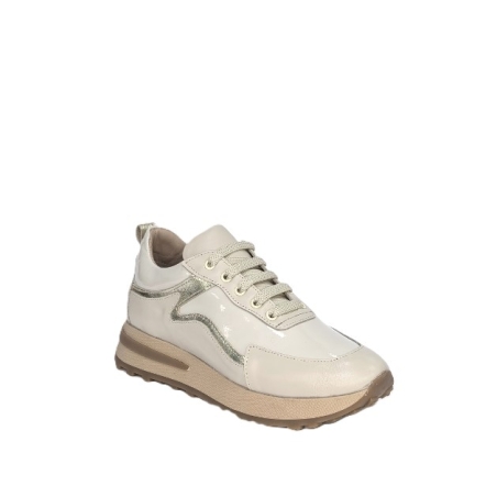 Women's sneakers /natural leather /anatomical insole /beige/7302
