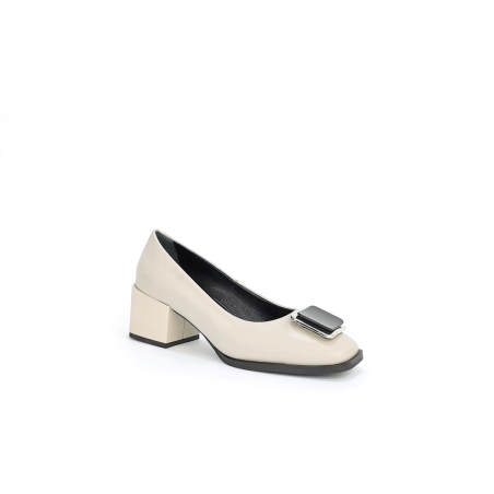 Дамски елегантни обувки  / естествена кожа /7780/сиво