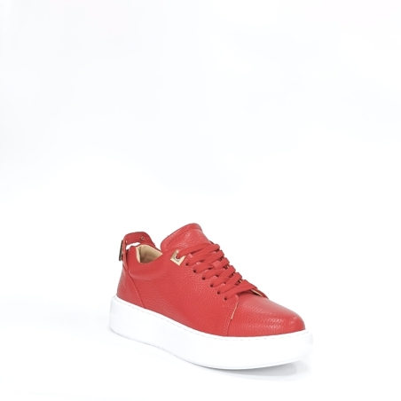 Дамски кец/ естествена кожа /  7785/ червено