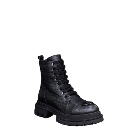 Дамски ежедневни боти / естествена кожа /  7901/ черно