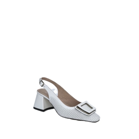 Дамски елегантни обувки / естествена кожа / бяло  /708-168