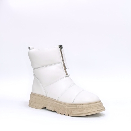 Дамски ежедневни боти/ естествена кожа /  740/бежаво