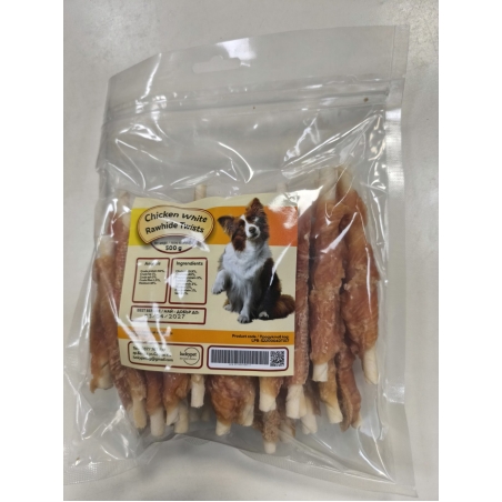 Chicken White Rawhide Twists 500 g - Солета със сушено пилешко месо 500 g