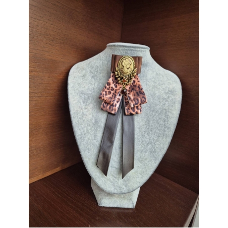 Leopard Bow Brooch