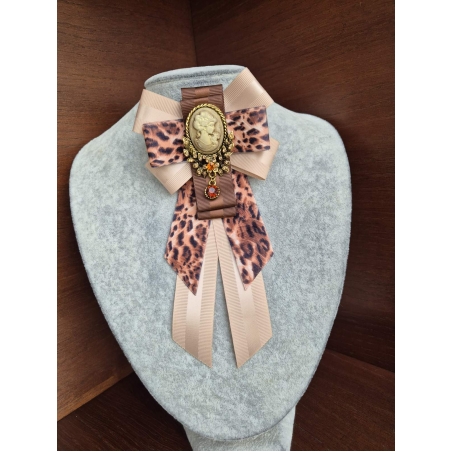 Leopard Bow Brooch