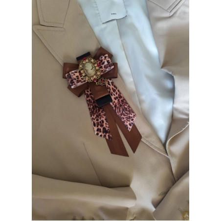 Leopard Bow Brooch