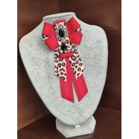 Leopard Bow Brooch