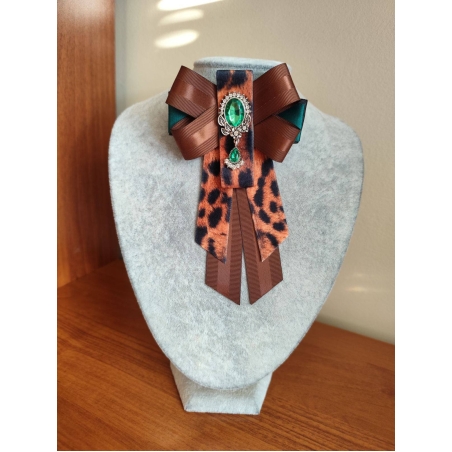 Leopard Bow Brooch