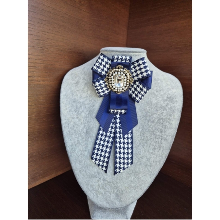 Blue Bow brooch