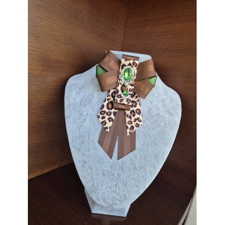 Leopard Bow Brooch