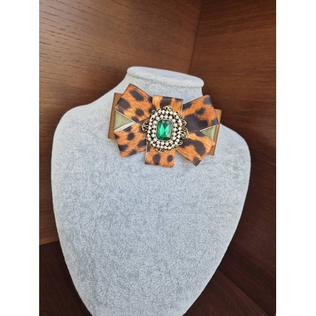 Leopard mini brooch