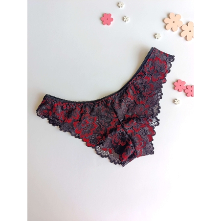 Дантелени бразилиани Noir – луксозно българско дамско бельо (XS–XXXL)