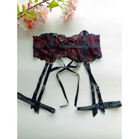 Дантелен жартиер Noir