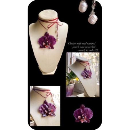 Чоукър с орхидея