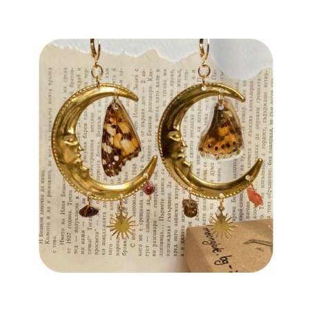 Златисти обеци с луни