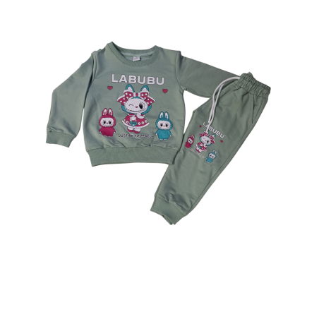 Зелен комплект Labubu