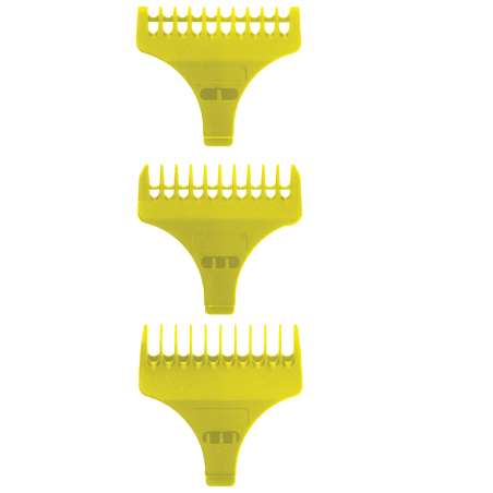 Комплект жълти гребени за тримери за подстригване WAHL- 1,5 до 4,5 мм, 3 бр.