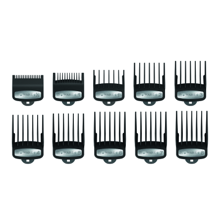 Комплект премиум гребени за машинки за подстригване WAHL- 1.5 до 25 мм- 10 бр.