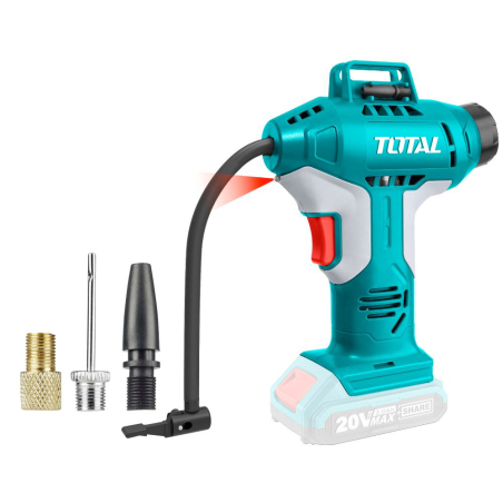 Акумулаторен компресор за гуми TOTAL, 20 V, 150 PSI