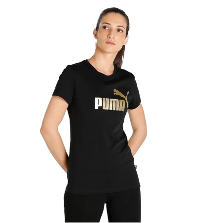 PUMA Women ess+ Metallic Logo tee