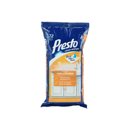 Кърпи мокри 72бр. за кухня Presto Clean