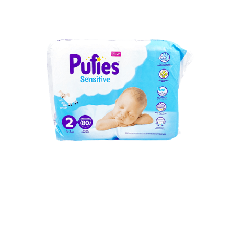 Пелени Pufies Sensitive 2, 80бр.