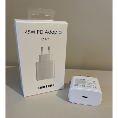 ОРИГИНАЛЕН АДАПТЕР  SAMSUNG 45W БЯЛ