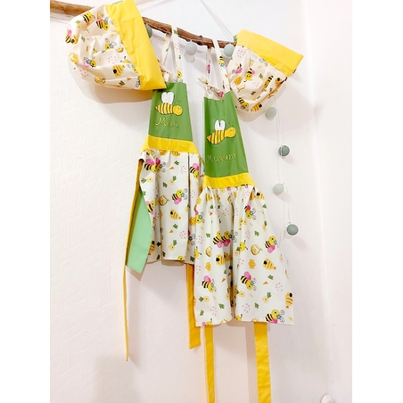 Комплект престилки за готвене Мама и дете Пчелички