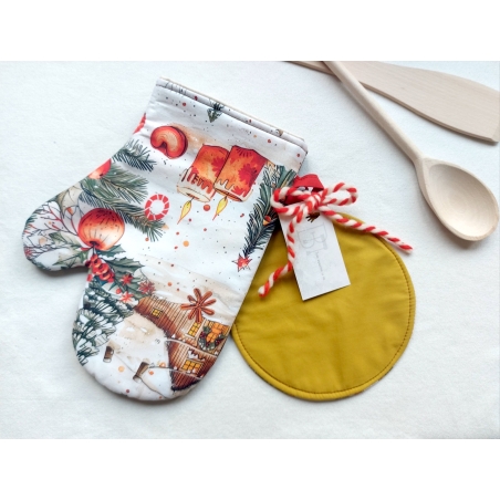 Комплект ръкохватки Винтидж Коледа